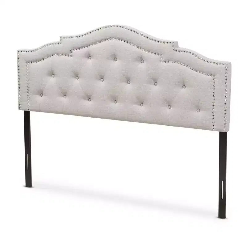 Baxton Studio Queen Edith Modern And Contemporary Fabric Headboard Beige: Polyester Upholstery, Wood Composite Frame