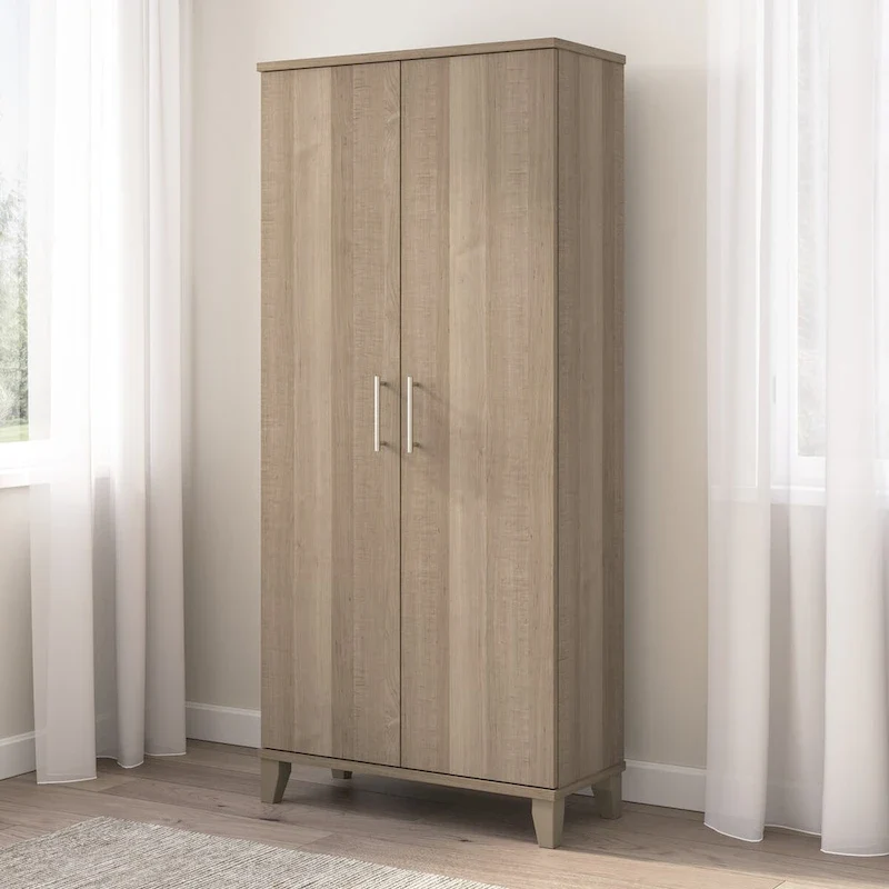 Tall Storage Cabinet with Doors and Shelves