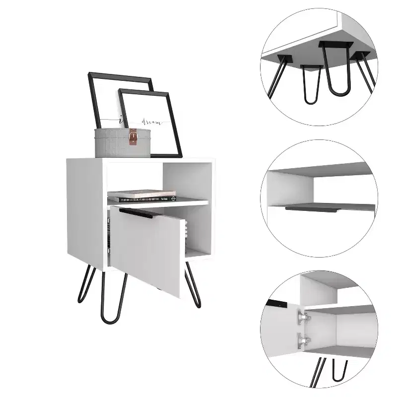 Durango Nightstand White - Boahaus